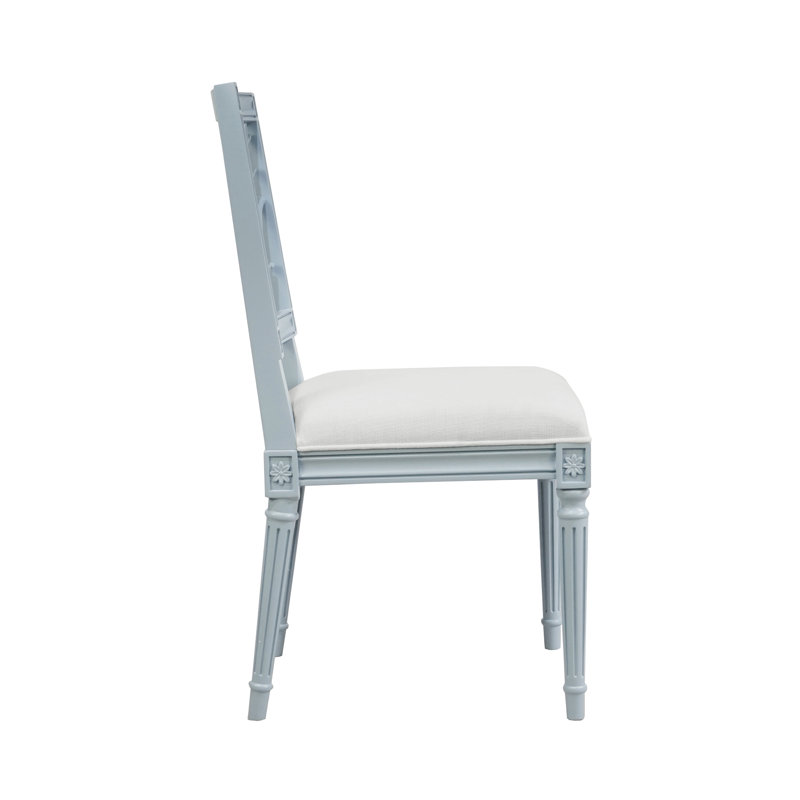 McKay Upholstered Dining Chair, Matte Light Blue Lacquer