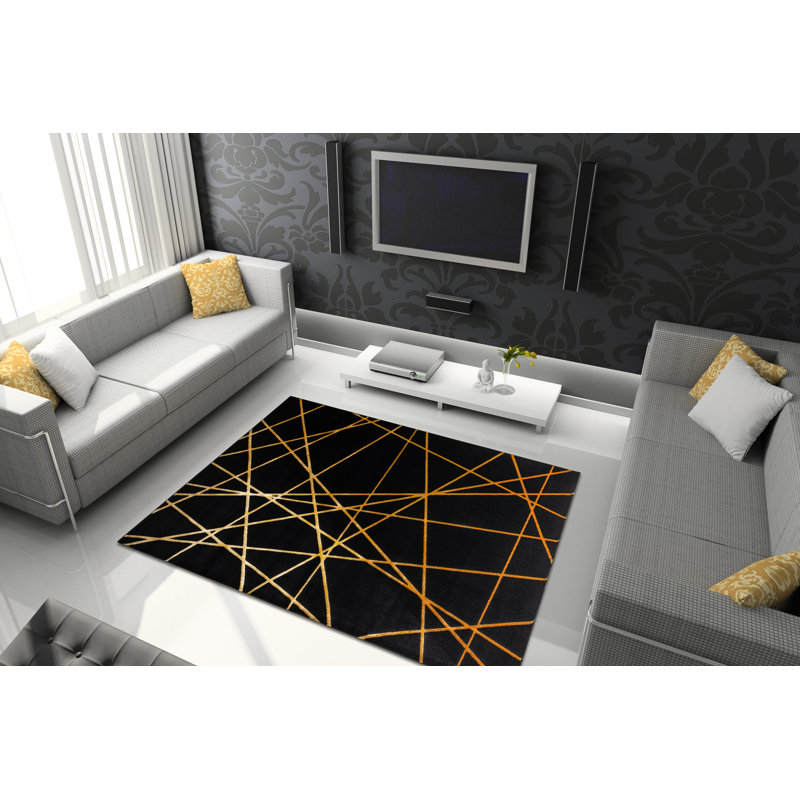 Perlas Abstract Machine Tufted Area Rug, Rectangle 140 x 190cm