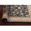 Tapis noir en laine et en soie noué à la main de conception unique 4 pi 1 po x 6 pi 1 po