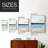Watercolor Ocean Horizon I Framed Print - Solid Wood