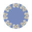 Sous-verres ronds en cuir vegan bleu perle-119015296