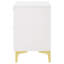 Table de chevet rectangulaire blanche et dorée à 2 tiroirs-1214254296