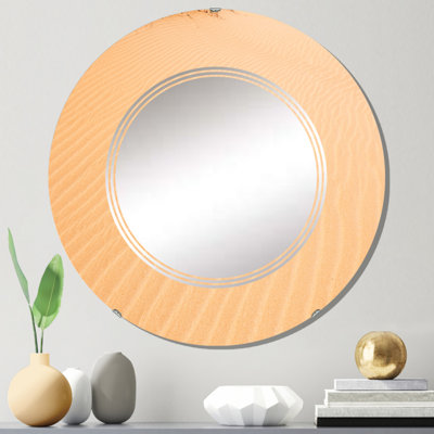Rippled Sand In The Desert I - Miroir mural traditionnel rond