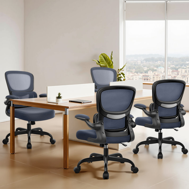 Dickens Ergonomic Mesh Task Chair, Dark Gray/Black