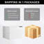 Meuble-lavabo moderne blanc composable pour grand espace sans lavabo