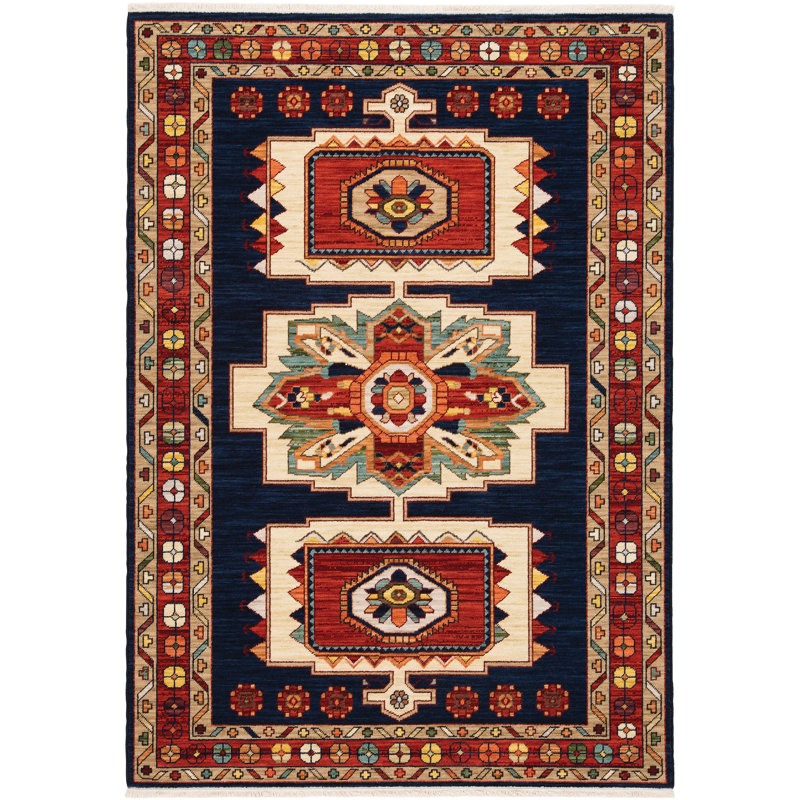 Oaklynn Performance Oriental Indoor Rug, Rectangle 9'10" x 12'10"