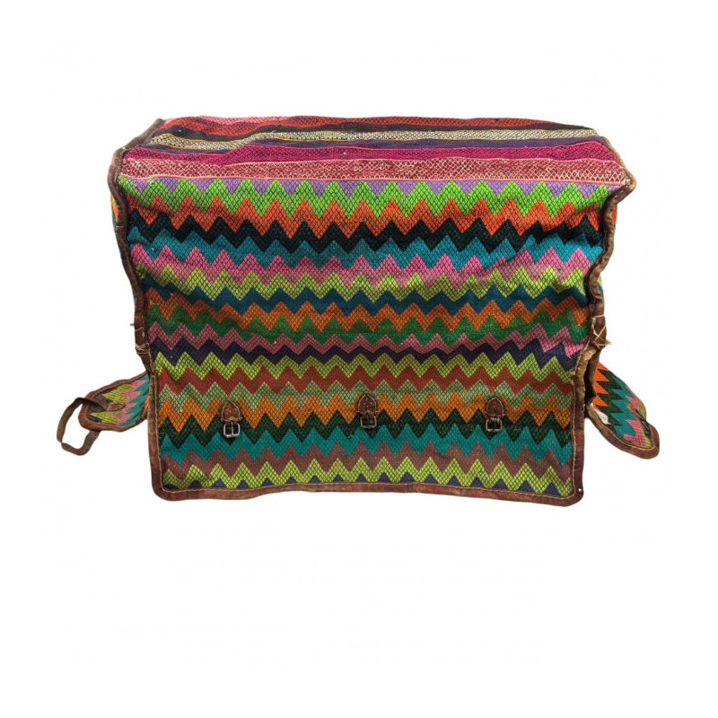 Sac cargaison antique en persan Mafrash 1 pi 4 po x 3 pi 5 po