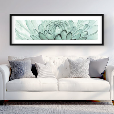 Turquoise Flower - Neo Mint Floral Print for Home Decor