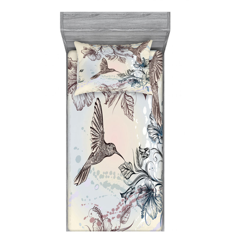 Microfiber Sheet Set, Twin Sheet Set with Fitted Sheet