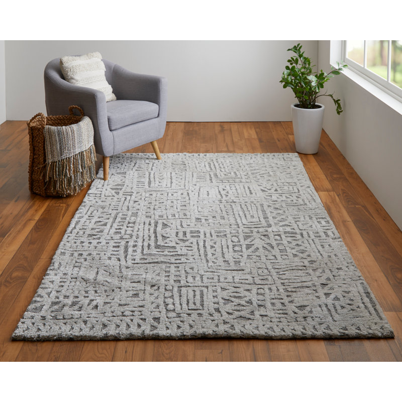 Tapis gris Curran, Rectangle 3 pi 6 po x 5 pi 6 po
