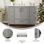 Meuble-lavabo avec lavabo, armoire de rangement et 9 tiroirs Chenoweth-101056999-101057000