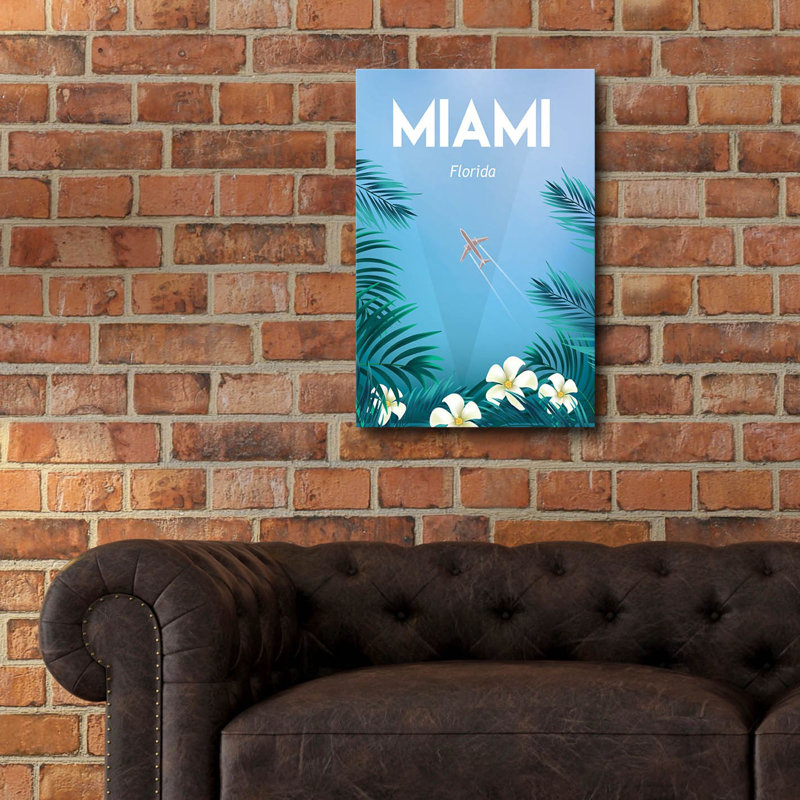 «Miami» par l'Arctique, art mural en verre acrylique, H 24 po x l 16 po x P 0,2 po