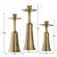 Ensemble de 3 chandelles cannelées en aluminium et laiton antique cannelées -738497035