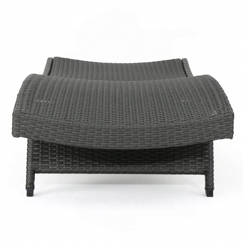 Fauteuil en osier PE, Gris