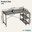 L-Shaped Desk (120 or 140cm x 90cm) Corner Desk with Adjustable Shelves by Aliff-2031476462-2031476459