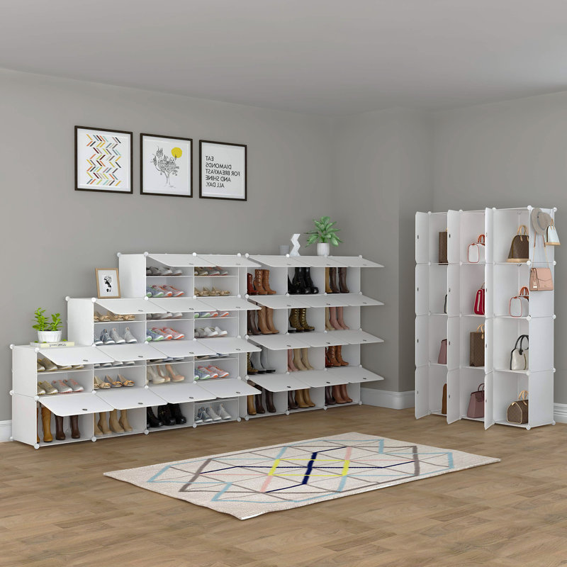 42 Pair Stackable Shoe Rack