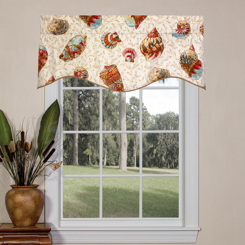 Seaside Treasures Sand Nautical Cotton Winston Valance, Orange