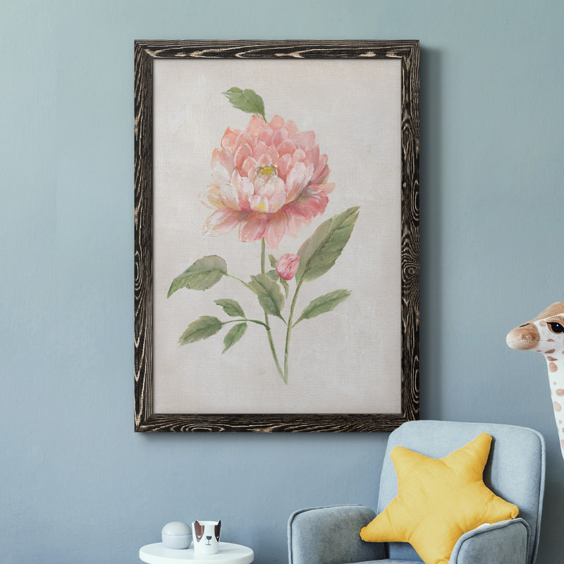 Grandiflora III - Peinture sur toile encadrée, Noir, H 44 po x l 31 po x P 1 po
