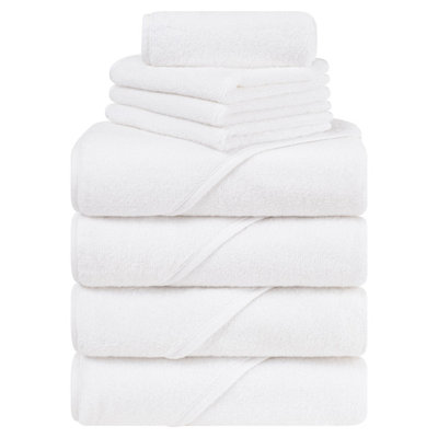 100% Cotton Soft Fluffy Hooded Baby Bath Towel Set 8 Piece