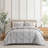 -Piece King Bedding Sets, Polyester Microfiber, Modern Grey Bedroom Set