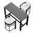 Tahoe 3-Piece Outdoor Aluminum Bar Table Set In White-1131413244