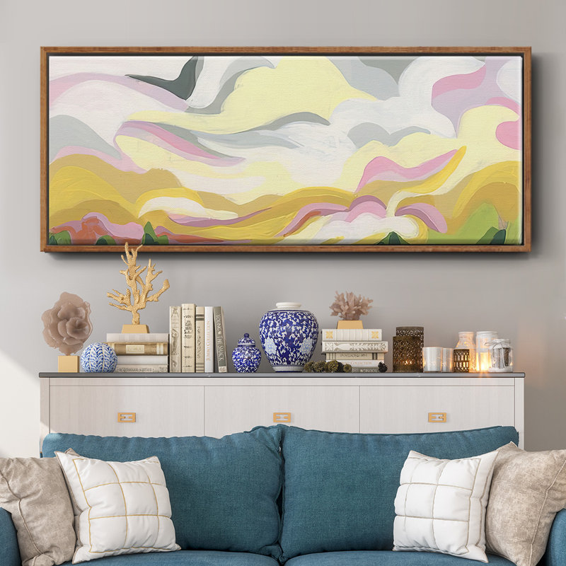 Vallery Swirl II- Framed Canvas