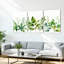 «Watercolor Green Leaves and Herbs», art mural tendu sur toile, ensemble botanique (ensemble de 3)-1966551809