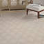 Tapis beige en laine tissé à plat à la main à motif géométrique Aldeline-1316094642