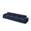Canapé de 140 po en velours capitonné bleu nuage sans assemblage requis pour le cinéma maison de salon-1016014854