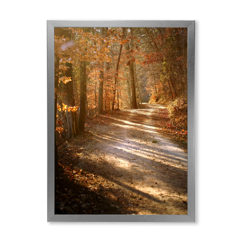 «Colorful Fall Leaves II», art mural traditionnel sur toile, H 12 po x l 8 po x P 1 po, Cadre photo argenté