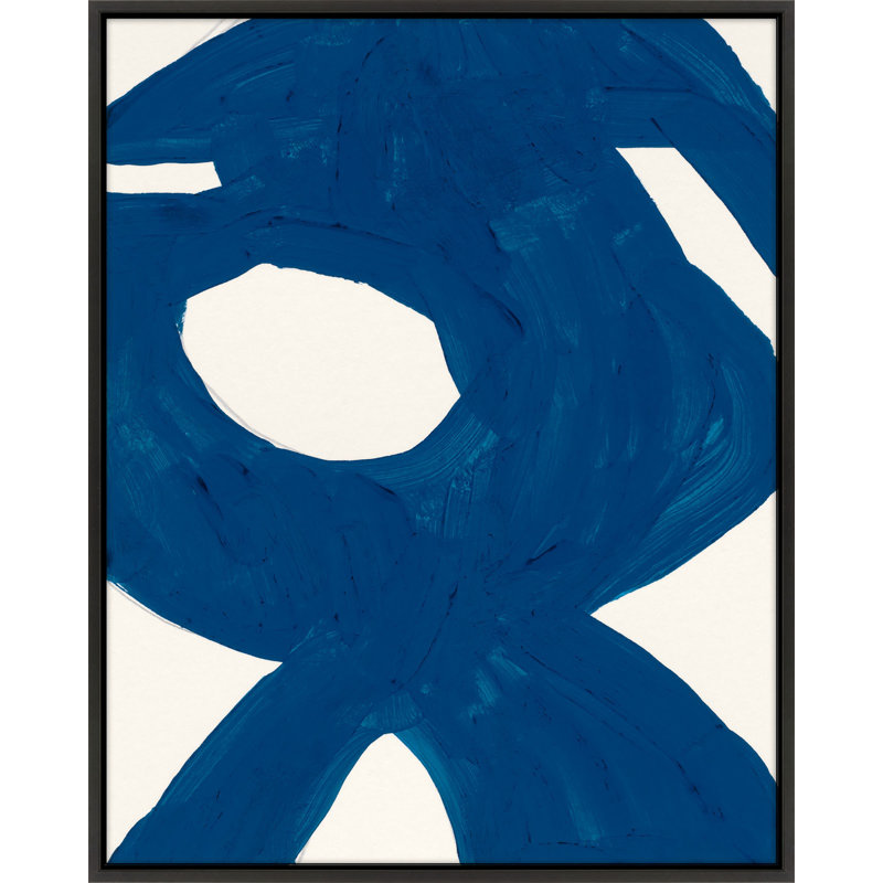 Blue Harmony 2 Print by Andrea Stokes, Black Framed, 25" H x 20" W x 1.25" D