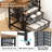 Einard 29.5'' H x 20.9'' W File Cart with Wheels