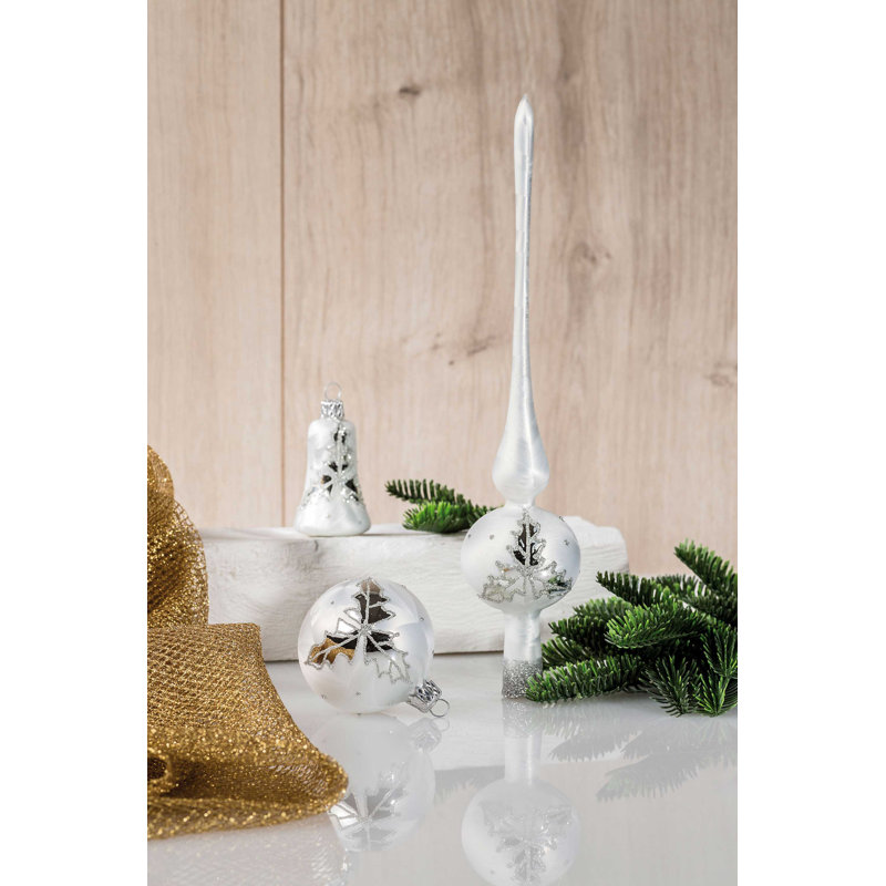 58cm Solid Colour Glass Christmas Tree Baubles