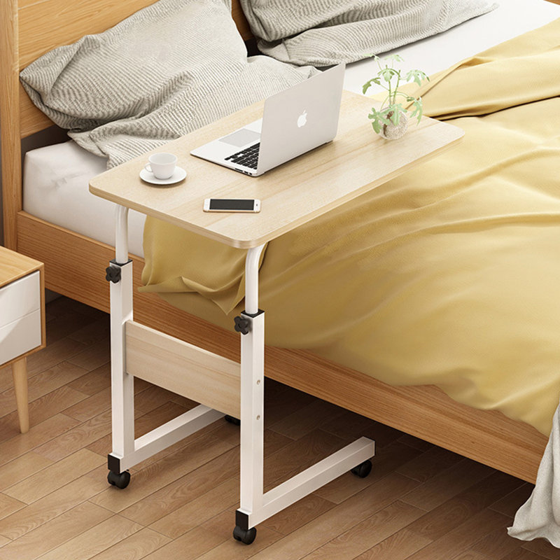 Adjustable Solid Wood Computer Desk, Yellow