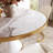 Modern White Round Stone Dining Table Set-562573261-562573262-562573263