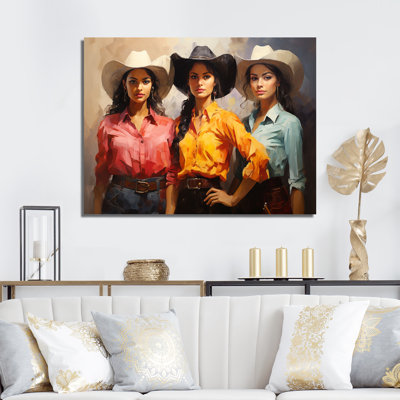 Popart Cowgirl Western Charisma III - Cowgirls, art mural