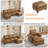 118" Faux Leather Modular U Shape Sectional Sofa with 2 Ottomans-391779708