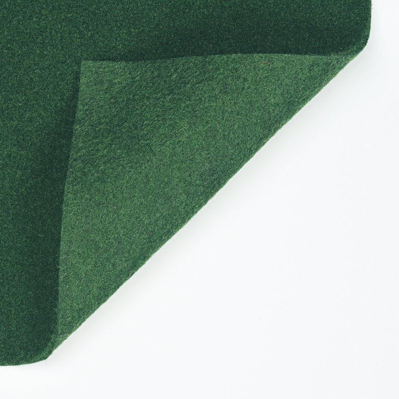 Fern Green Synthetic Non-slip Rectangular Area Rug