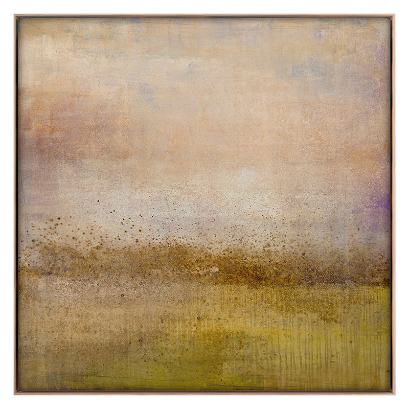Lavender Field Print by Harris, Maeve, Maple Floater Framed
