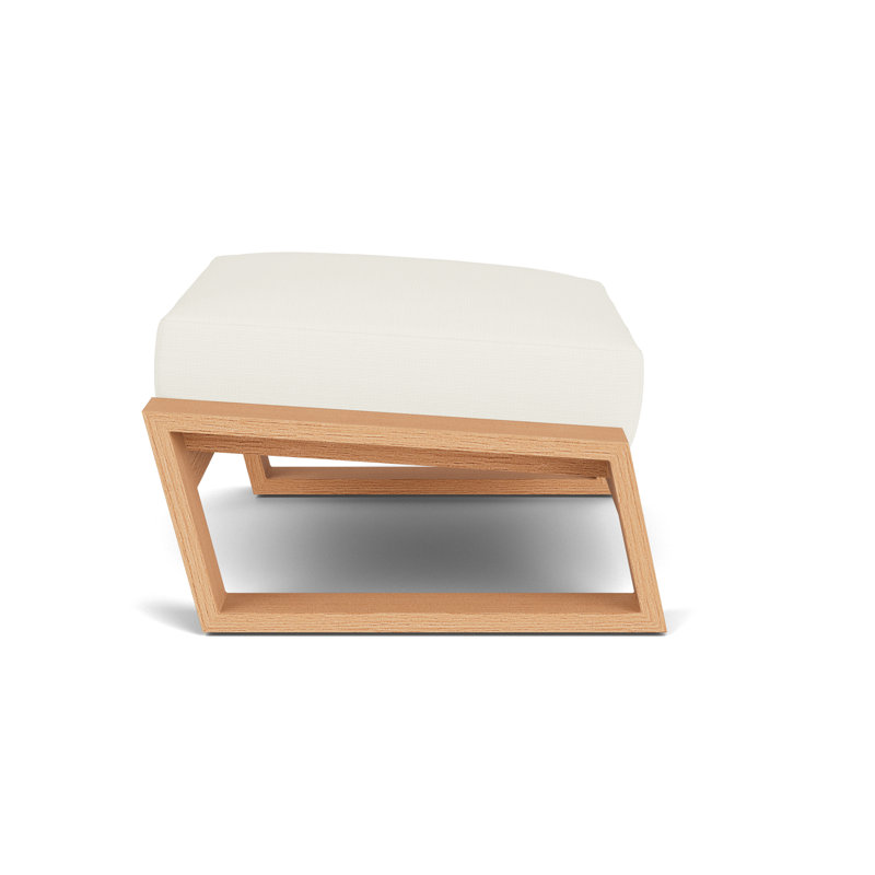 Pursuit Rectangle Outdoor Ottoman Patio Ottoman, Sailcloth Salt