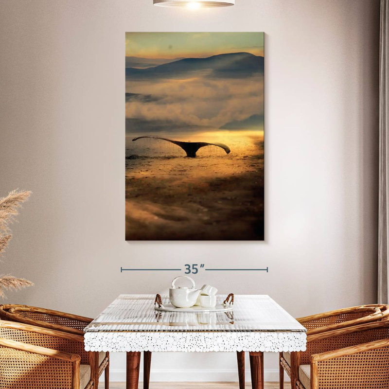 Brampt Alaska Whale Tail Dive, 51" H x 34" W