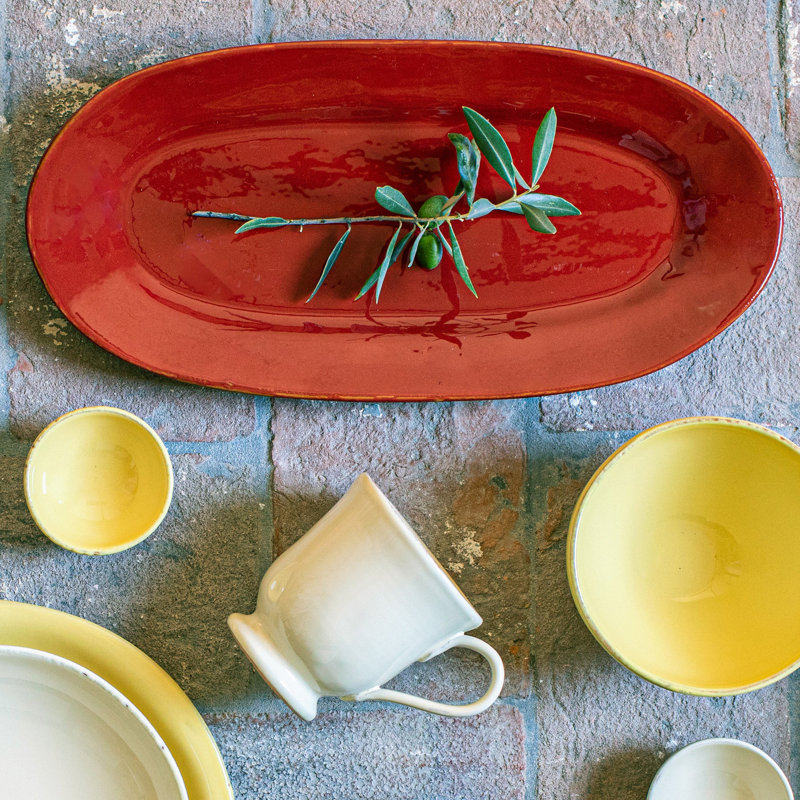 Cucina Fresca Terra Cotta Platter, Saffron