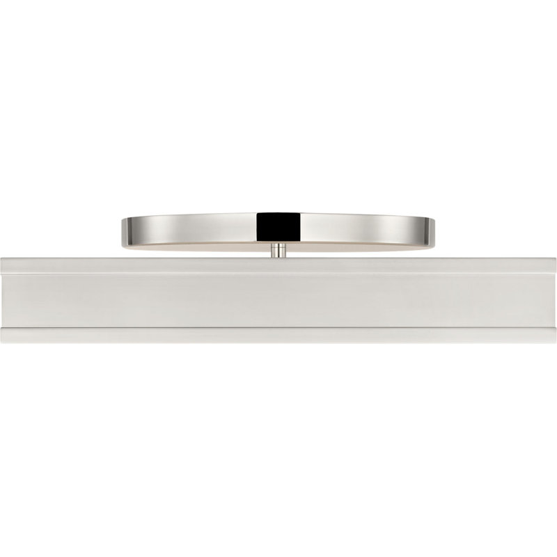 Dupont Square Semi Flush, Polished Nickel, 4" H x 16" W x 16" D