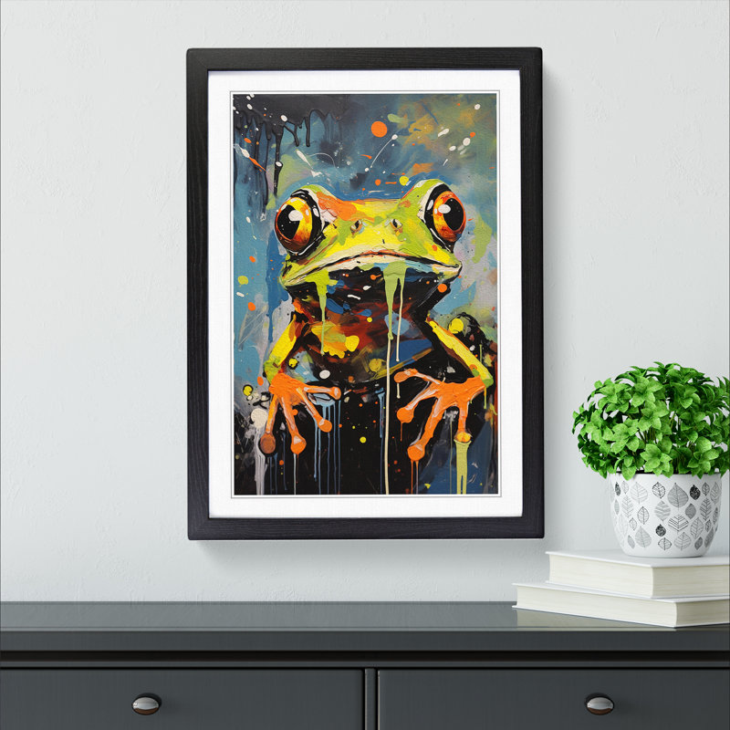 Single Picture Frame Print on Wood, Black Framed, 64cm H x 46cm W