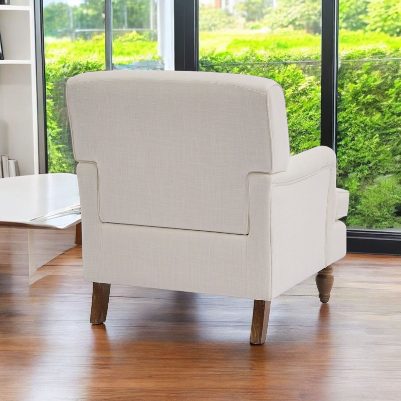 Fauteuil 29,5 po l 29,5 po, Crème, crème