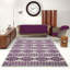 Tapis mauve / ivoire à motif géométrique Shirehampton-26309429