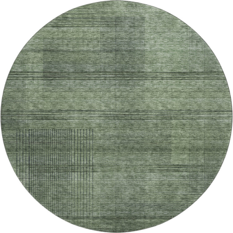 Premium Machine Washable Prisco Olive Rug