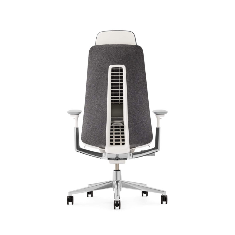 Haworth Fern Digital Knit Executive Chair, No, Heathered Gray