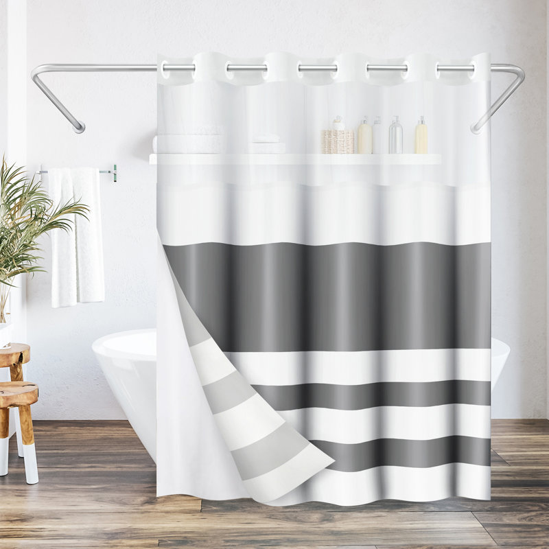 Rideau de douche 72X75 Hookless - 100% polyester