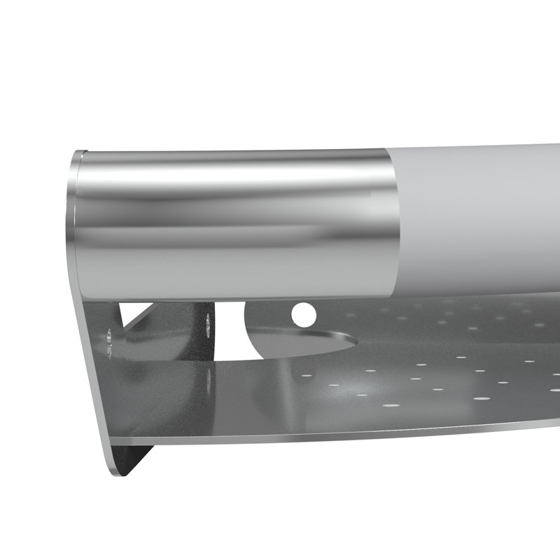 Ergo CornerBar Ergonomic Soft Grip 32mm Diameter ADA Compliant 300 lb Weight Capacity with Shelf, Chrome